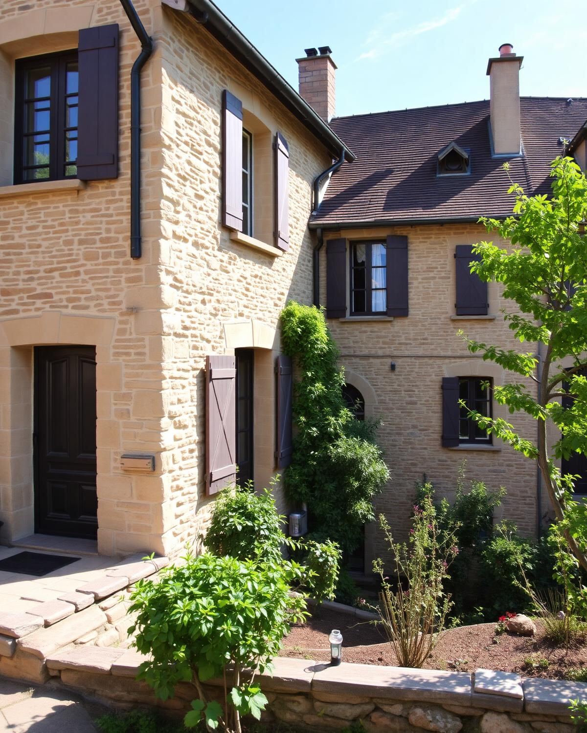 Maison en pierres dorées